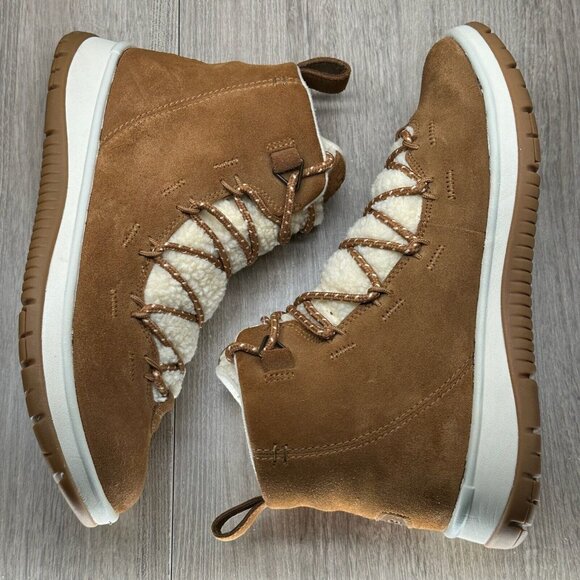 UGG Shoes Womans 10 Lakesider Heritage Mid Waterproof Winter Sneaker Boots Brown - Picture 9 of 12